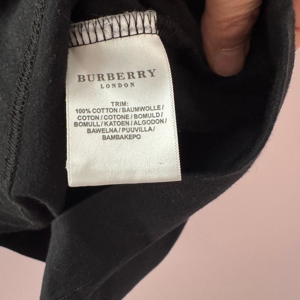 Burberry London Black Classic plaid trimmed polo - Picture 11 of 12